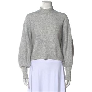 L'Academie Gray Mockneck Sweater W/Lantern Sleeves Sz. XS